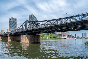 Street View of modern architecture along Haihe River in Tianjin