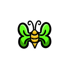 Design vector Cute butterflies for Logos, T Shirt as you wish, Editable.