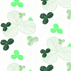 Vector clover patern for luck and happiness