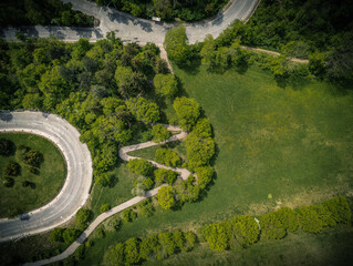 Die Wiener H&ouml;henstra&szlig;e am Kahlenberg - Luftaufnahme