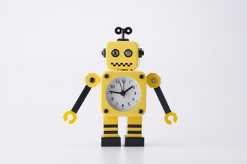 robot with clock