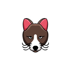 Simple Mascot Vector Logo Design Dog Face
