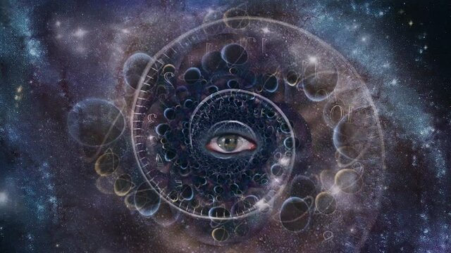 Eye and spiral of time. Space fractal