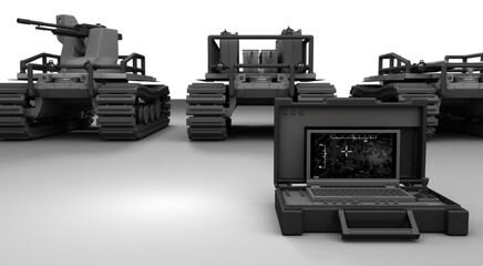 Military Robots  and Remote Control