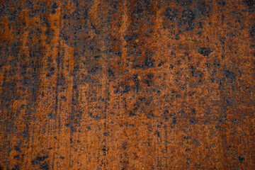 Rusty texture. Modern grunge background. Distressed corrosion texture. Rust background with copy space for design. Web banner.