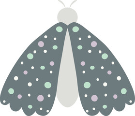 Vector image of a colored butterfly. Illustration for posters, logos, postcards, T-shirts, tattoos, stickers.