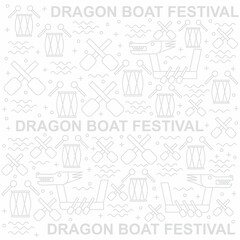 Dragon boat pattern design. Easy to edit with vector file. Can use for your creative content. Especially about dragon boat festival campaign.