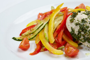 chicken with vegetables and sauce