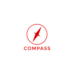 ILLUSTRATION SIMPLE COMPASS LOGO DESIGN VECTOR 