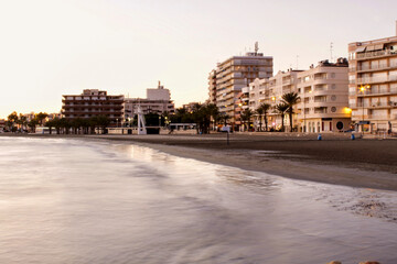 Beach at sunset in Southern Spain
