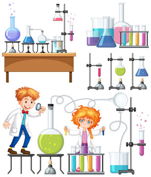 Researcher experiment in the laboratory