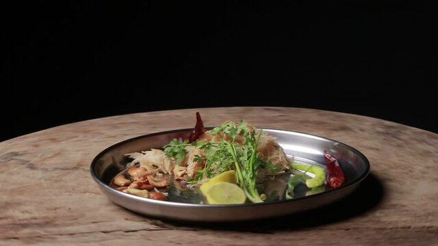 Homemade Vermicelli Semiya Upma  Pulao -South Indian Breakfast top view