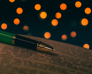 fountain pen and notebook