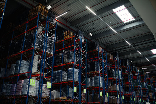 Warehouse goods stock concept.