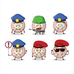 A dedicated Police officer of vanilla biscuit mascot design style