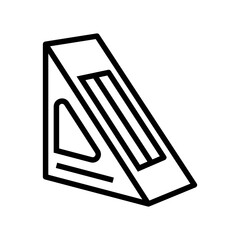 sandwich box line icon vector. sandwich box sign. isolated contour symbol black illustration - obrazy, fototapety, plakaty