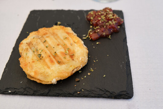 potato stuffed with meat, typical dish of olot, garrotxa, catalonia