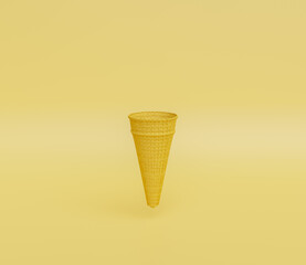 single cookie ice cream cone