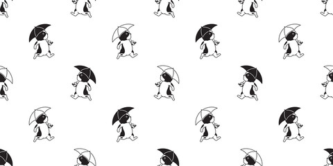 dog seamless pattern french bulldog umbrella raining vector footprint paw cartoon repeat wallpaper tile background scarf isolated illustration doodle design