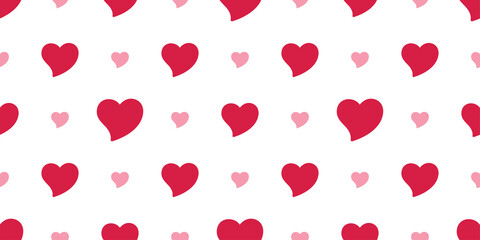 heart seamless pattern valentine vector cartoon doodle tile background repeat wallpaper scarf isolated illustration red design