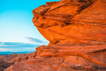 Red Sandstone Rocks in a Canyon in Page, Arizona