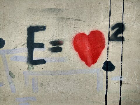 heart on a wall