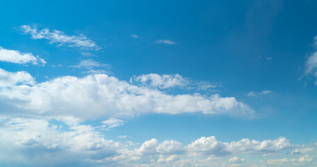Naklejka na ściany i meble A beautiful textured sky with clouds. Nature