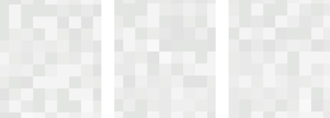 Abstract squares background. Grey and white squares  design. Cubes mosaic pattern set. Abstract geometric design pattern
