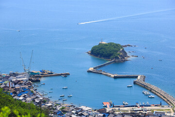 瀬戸内海の青い海　広島県福山市鞆の浦