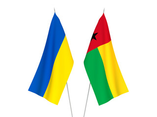 Ukraine and Republic of Guinea Bissau flags