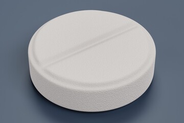 Realistic 3D Render of Covid-19 Vaccine Pill