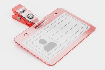 Realistic 3D Render of Name Badge