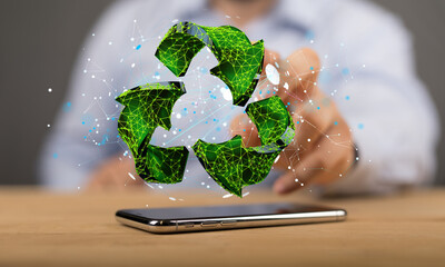 Concept of recycling - 3d rendering eco