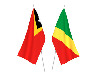 East Timor and Republic of the Congo flags