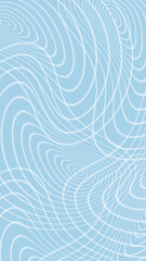 Plakat Abstract background with blue wavy white lines