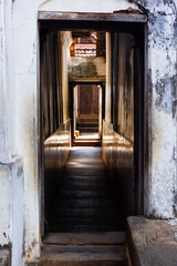 Narrow passageway in an ancient house