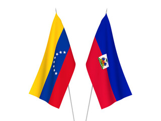 Republic of Haiti and Venezuela flags