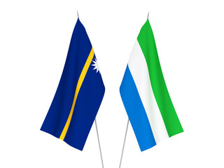 Sierra Leone and Republic of Nauru flags