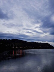 sunset over the lake