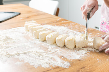 Chef preparing dough. Nature, Italy, food, diet and bio concept.