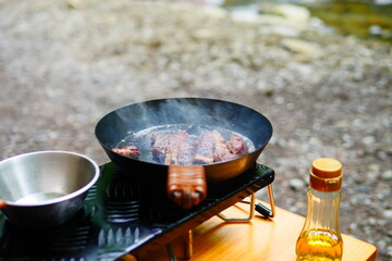 cooking on the grill