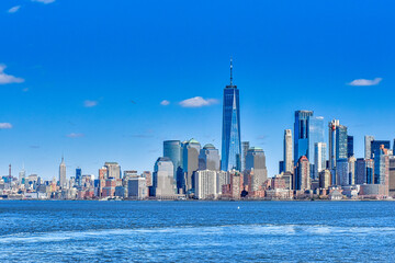 Fototapeta na wymiar Skyline of New York City during the daytime, USA