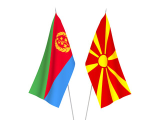 North Macedonia and Eritrea flags