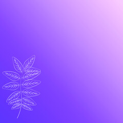 white leaves on gradient background