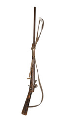 Obraz premium Historic 18th century rifle hanging on the wall