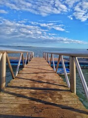 wooden pier on the sea