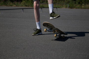 Skateboard, Junge, sport, drausssen