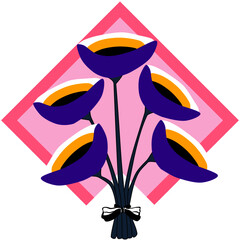 abstract a bunch of flowers background pattern