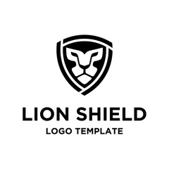 Lion and shield logo combination