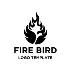 Fire and bird logo combination.